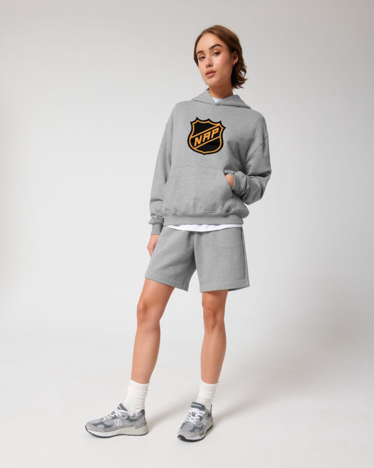 HEAVYWEIGHT 'HOCKEY' NAP HOODIE | BAGGY FIT | ORGANIC COTTON | PRINTED LOGO