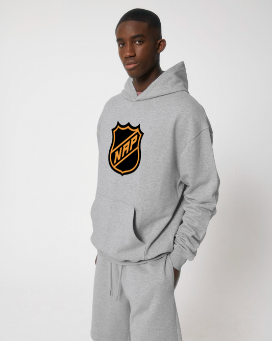 HEAVYWEIGHT 'HOCKEY' NAP HOODIE | BAGGY FIT | ORGANIC COTTON  | PRINTED LOGO