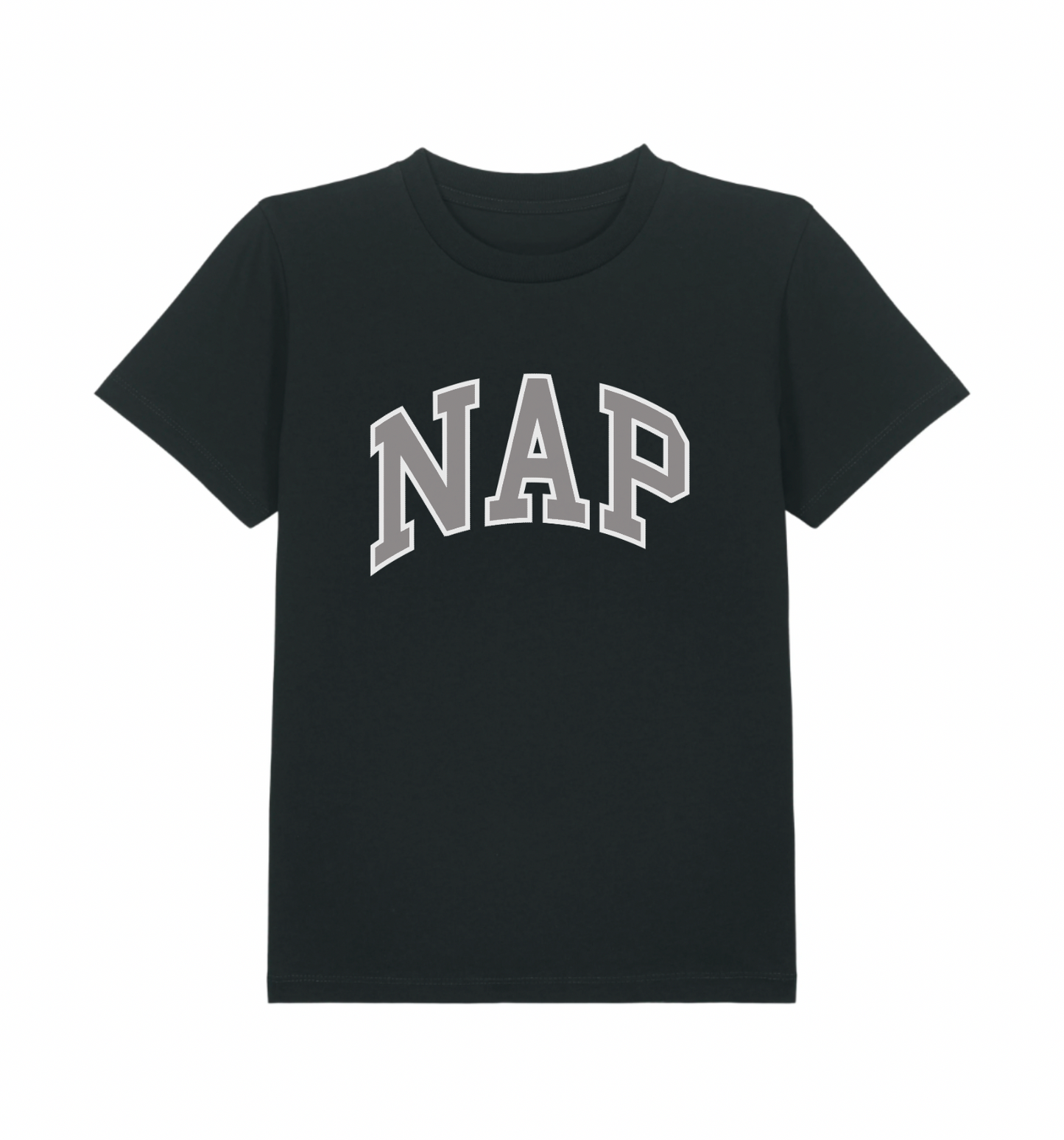 KIDS NAP TSHIRT | ORGANIC COTTON | MEDIUM FIT | PRINTED VARSITY LOGO