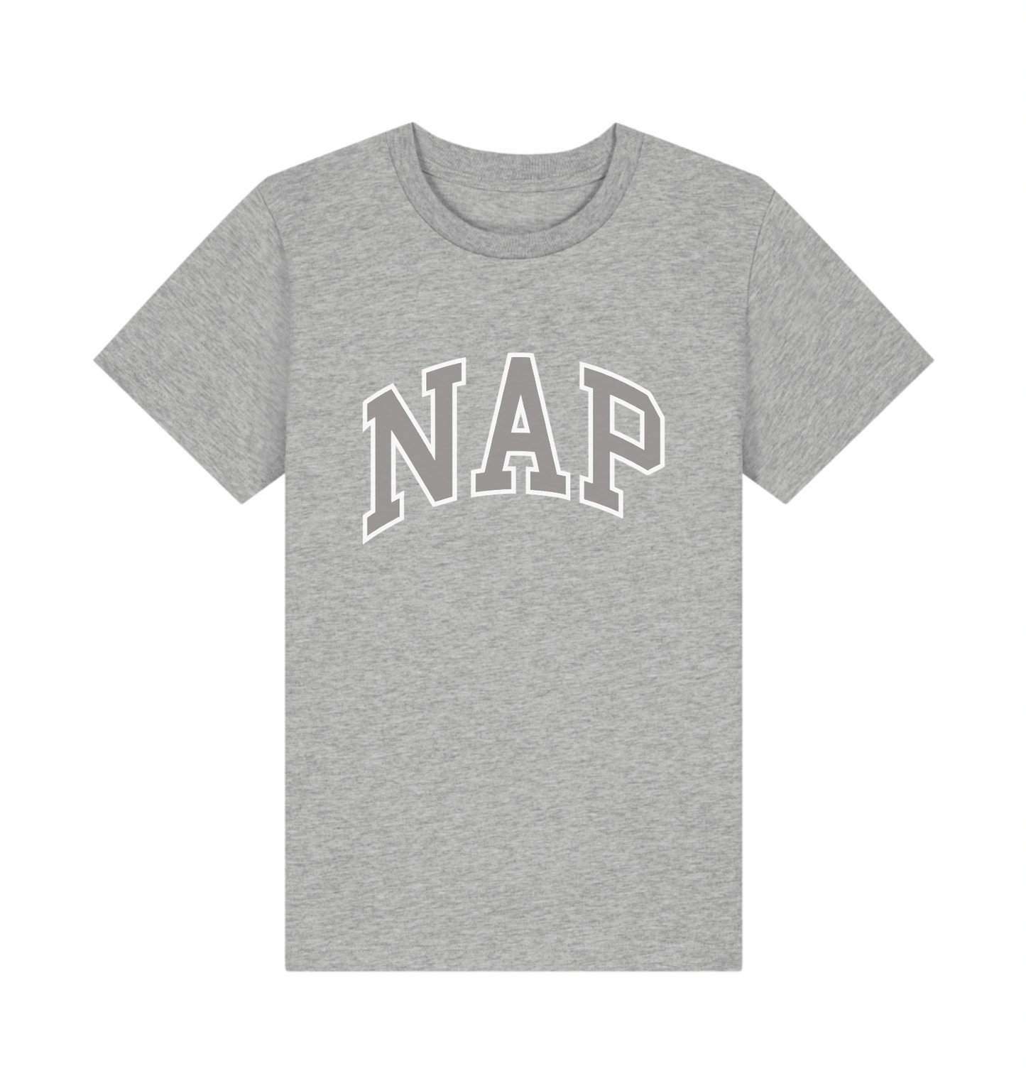 KIDS NAP TSHIRT | ORGANIC COTTON | MEDIUM FIT | PRINTED VARSITY LOGO