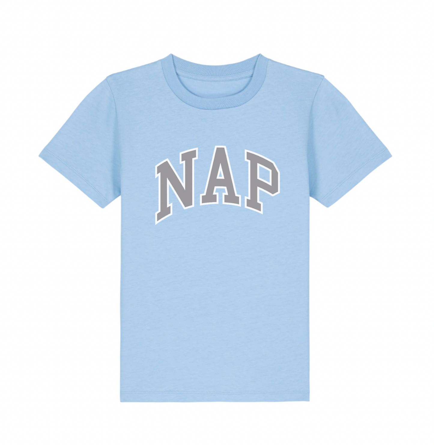KIDS NAP TSHIRT | ORGANIC COTTON | MEDIUM FIT | PRINTED VARSITY LOGO