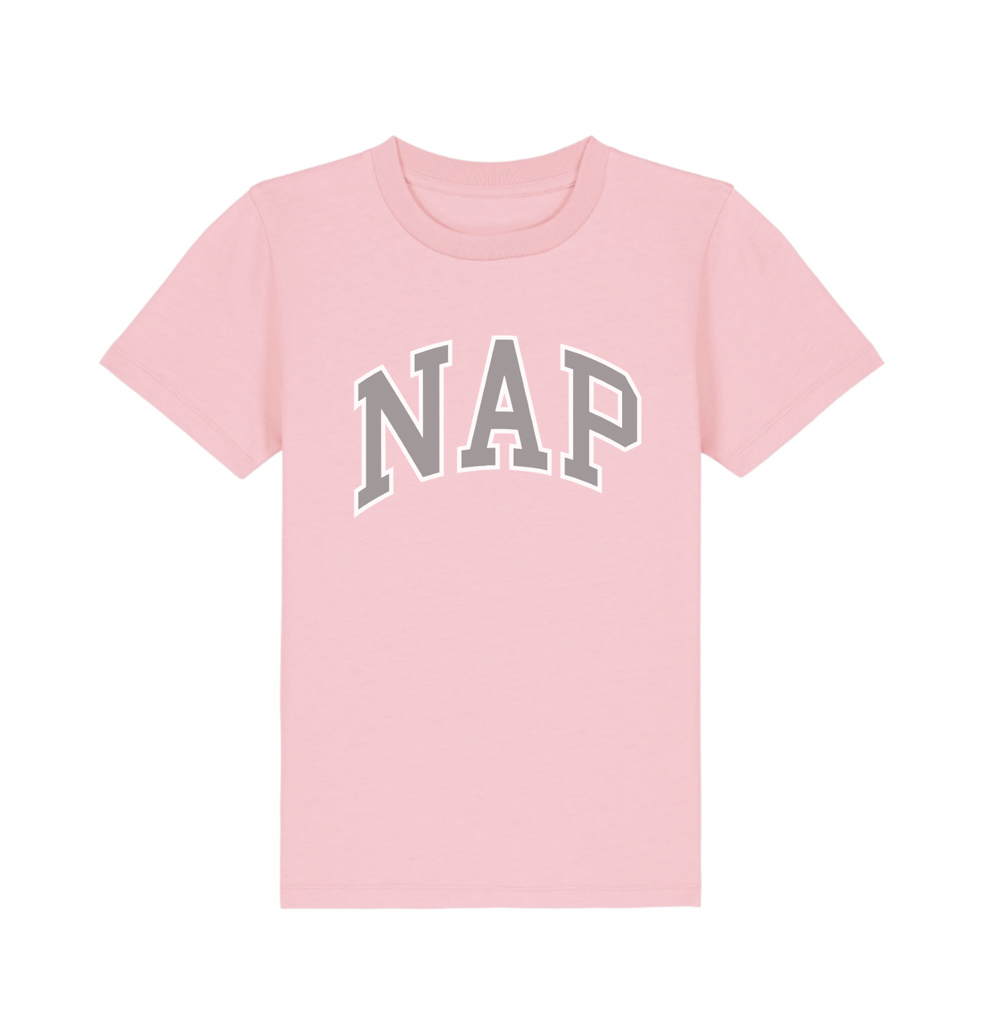 KIDS NAP TSHIRT | ORGANIC COTTON | MEDIUM FIT | PRINTED VARSITY LOGO