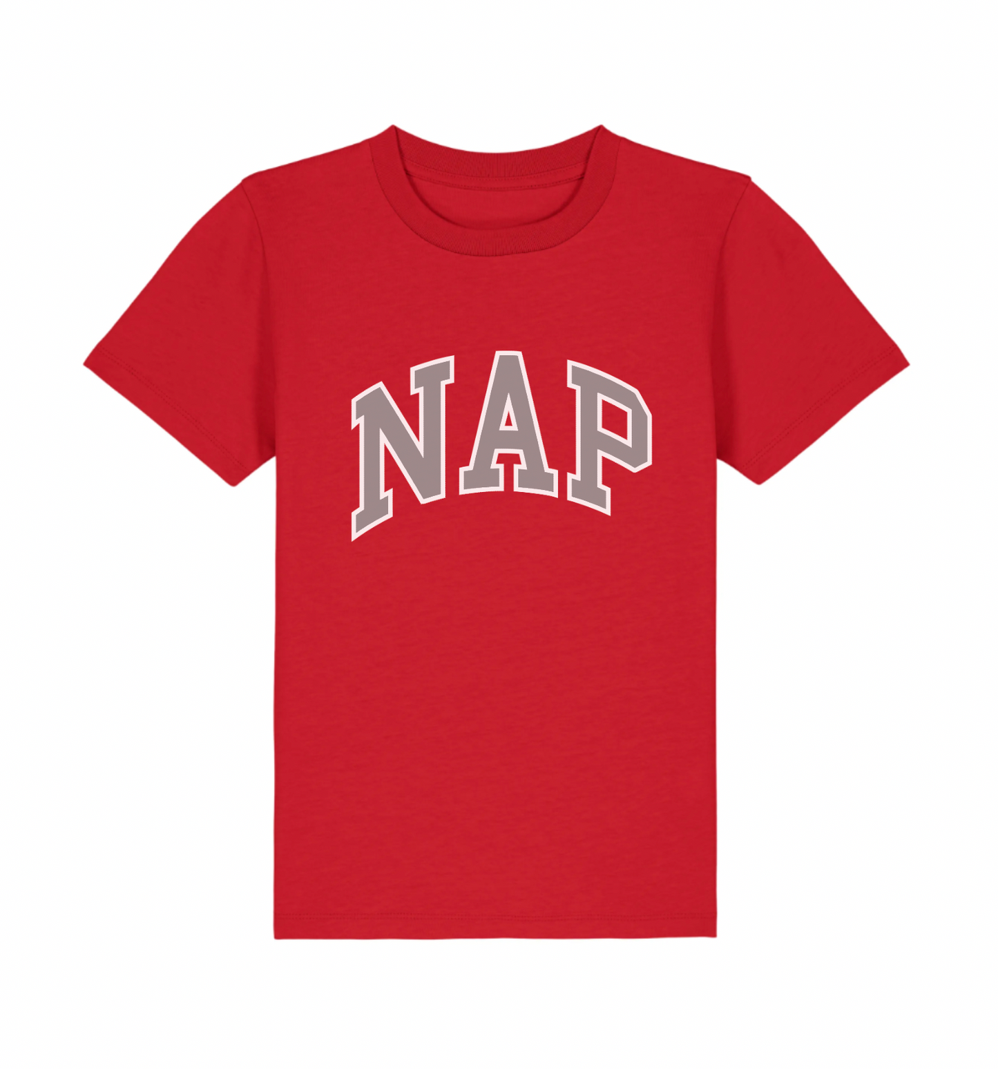 KIDS NAP TSHIRT | ORGANIC COTTON | MEDIUM FIT | PRINTED VARSITY LOGO