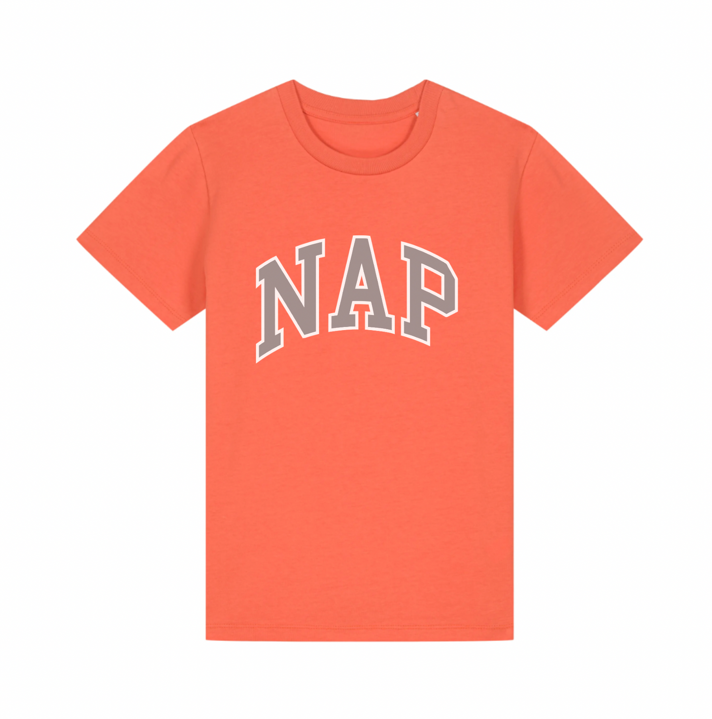 KIDS NAP TSHIRT | ORGANIC COTTON | MEDIUM FIT | PRINTED VARSITY LOGO