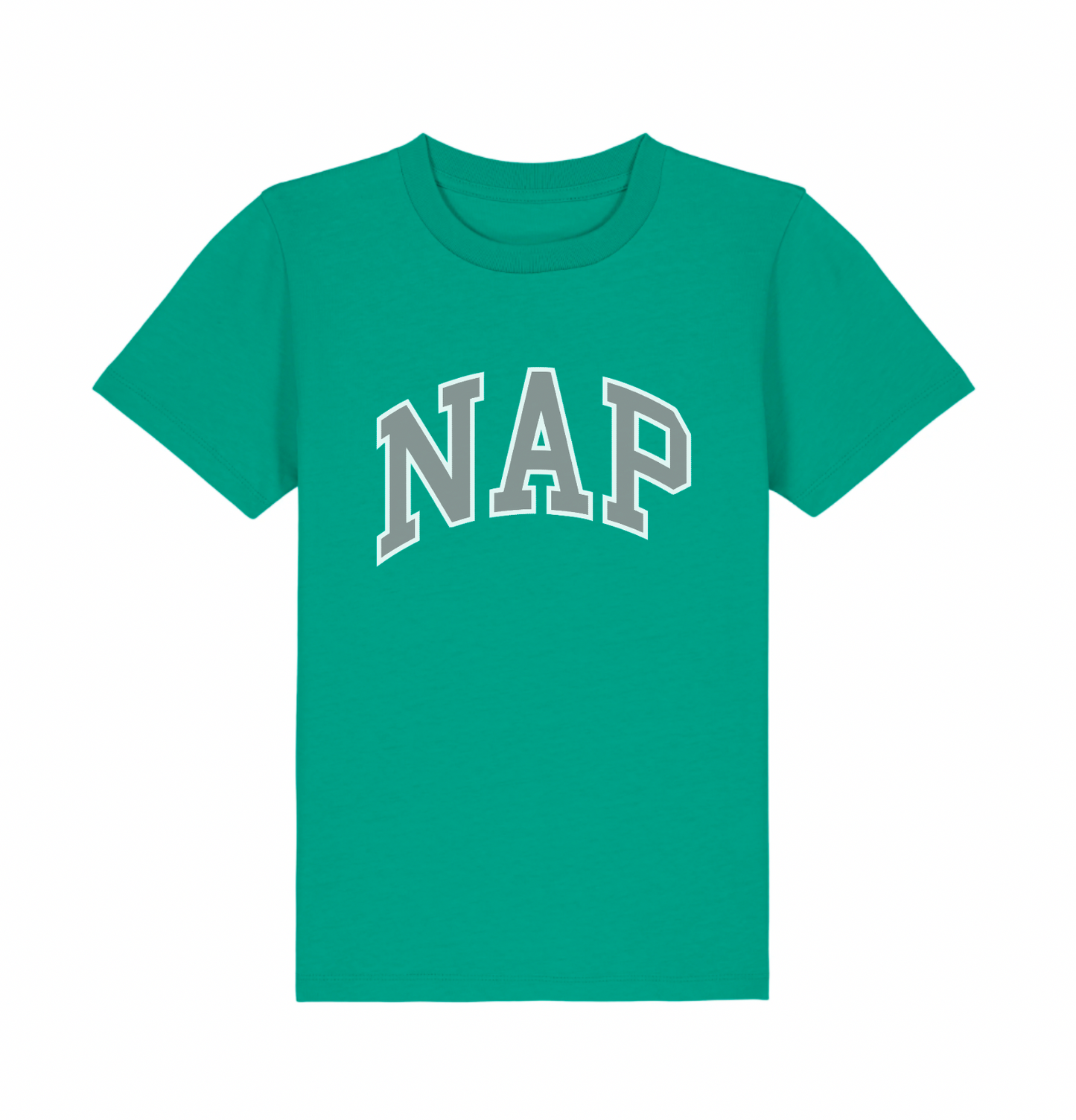KIDS NAP TSHIRT | ORGANIC COTTON | MEDIUM FIT | PRINTED VARSITY LOGO