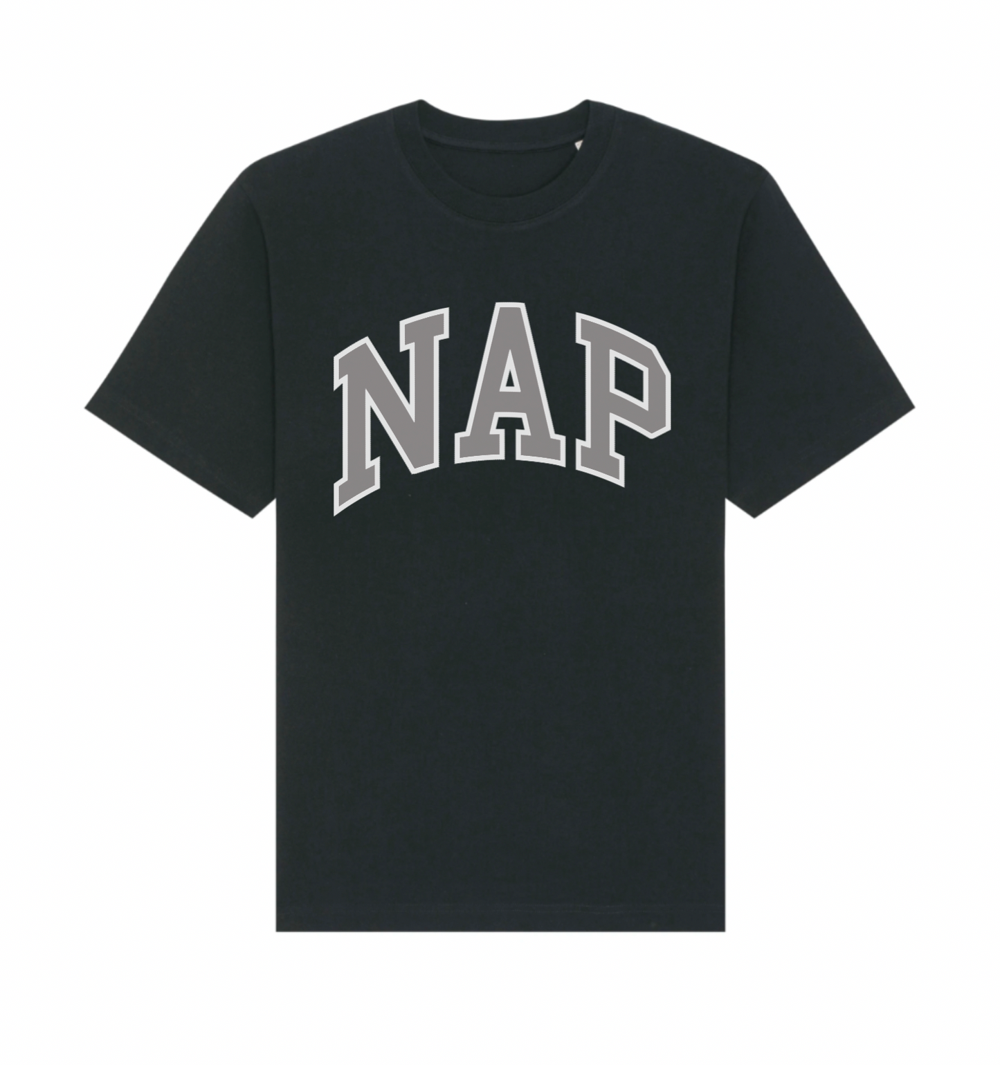 BAGGY O.G. NAP T-SHIRT | ORGANIC COTTON | UNISEX | RELAXED FIT | PRINTED VARSITY LOGO