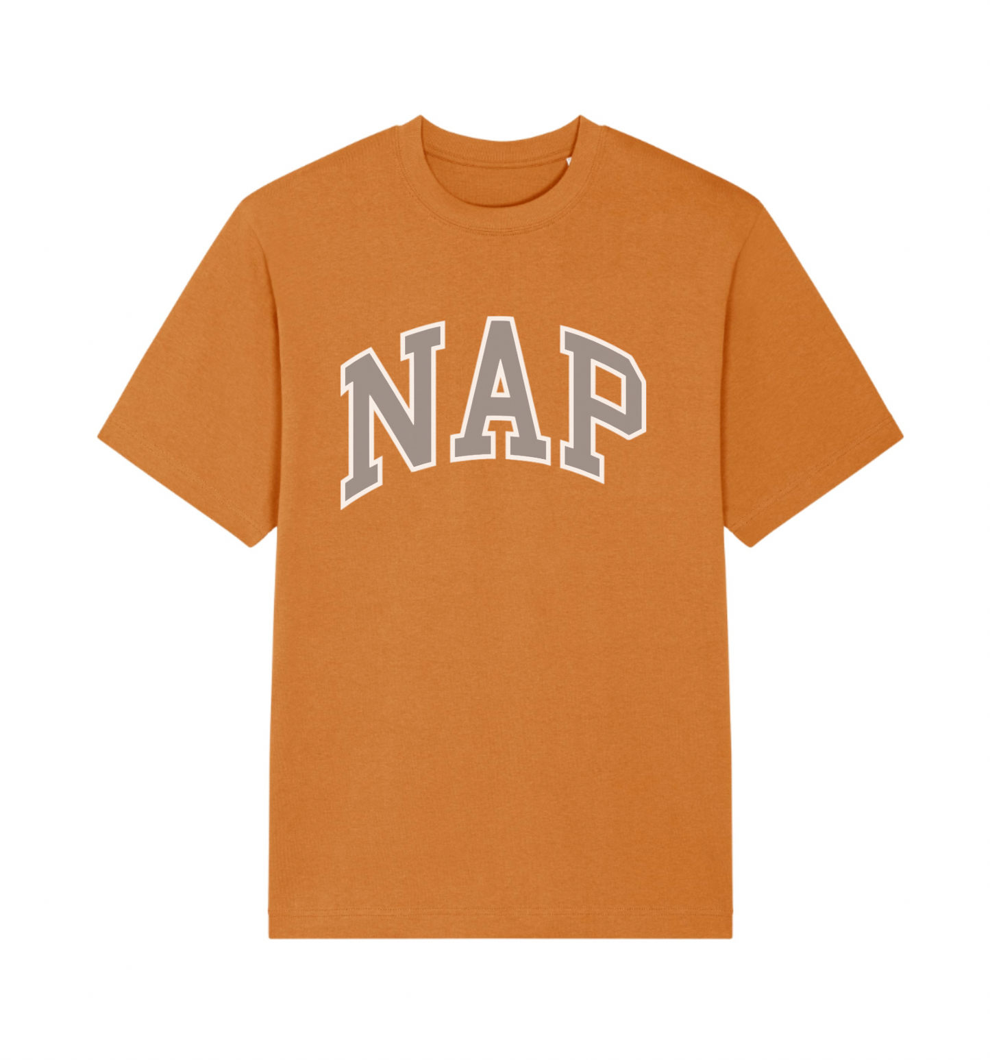 BAGGY O.G. NAP T-SHIRT | ORGANIC COTTON | UNISEX | RELAXED FIT | PRINTED VARSITY LOGO