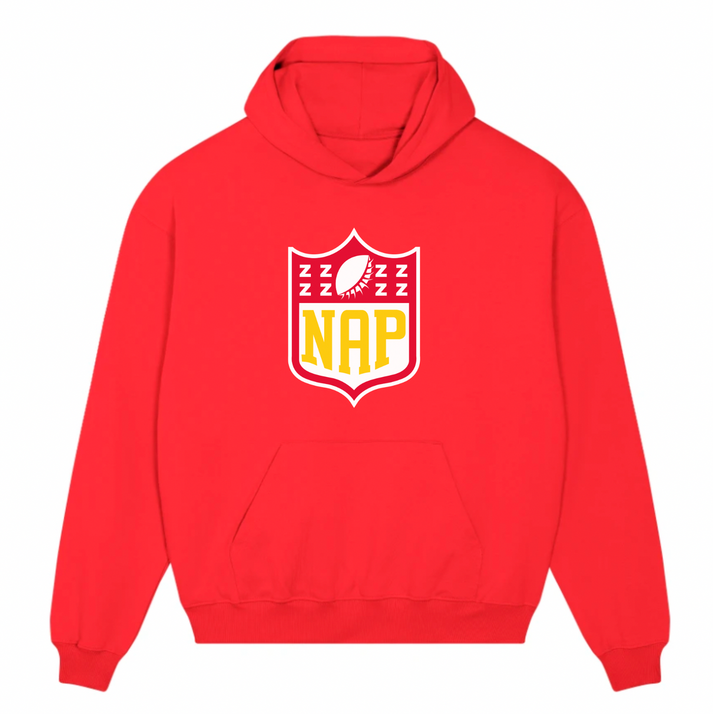 HEAVYWEIGHT 'GRIDIRON' NAP HOODIE | BAGGY FIT | ORGANIC COTTON  | PRINTED LOGO | UNISEX