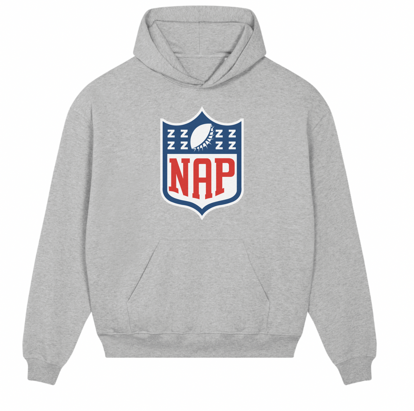 HEAVYWEIGHT 'GRIDIRON' NAP HOODIE | BAGGY FIT | ORGANIC COTTON  | PRINTED LOGO | UNISEX