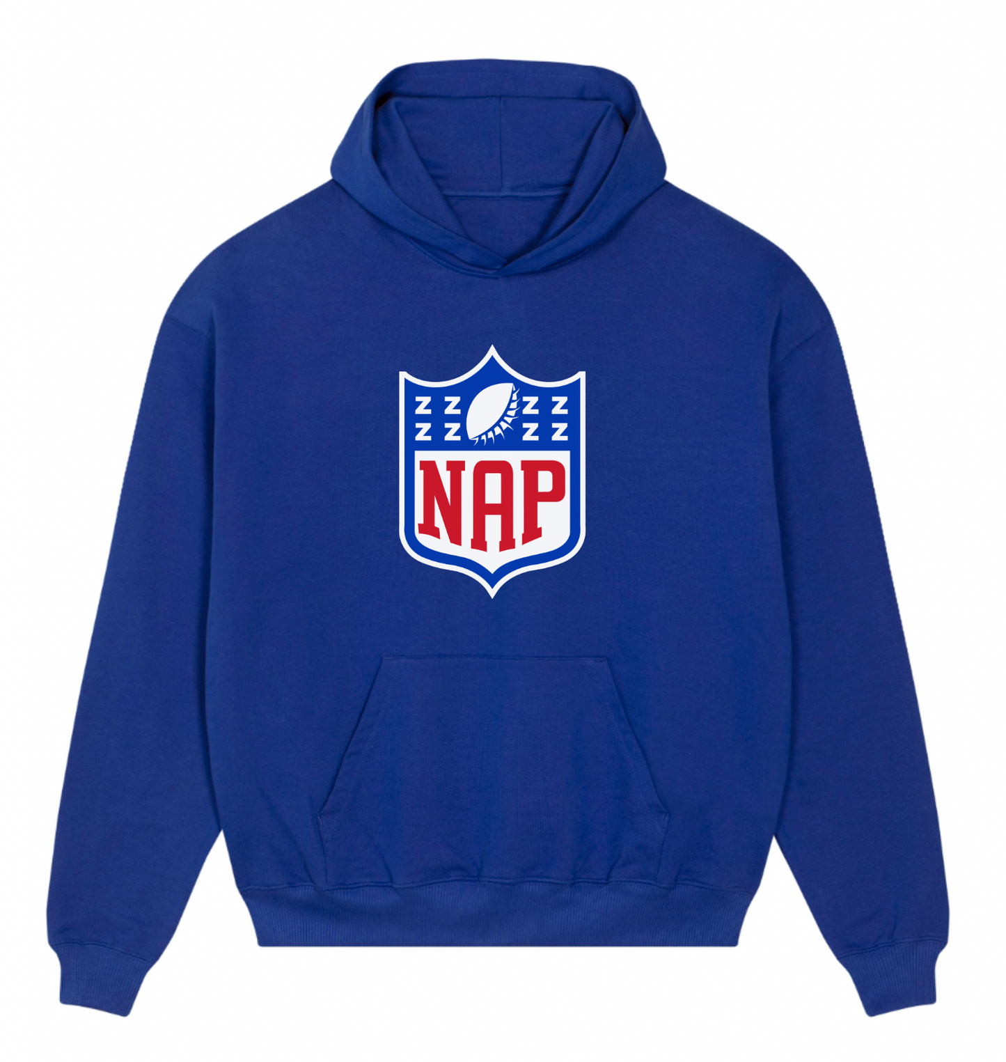HEAVYWEIGHT 'GRIDIRON' NAP HOODIE | BAGGY FIT | ORGANIC COTTON  | PRINTED LOGO | UNISEX